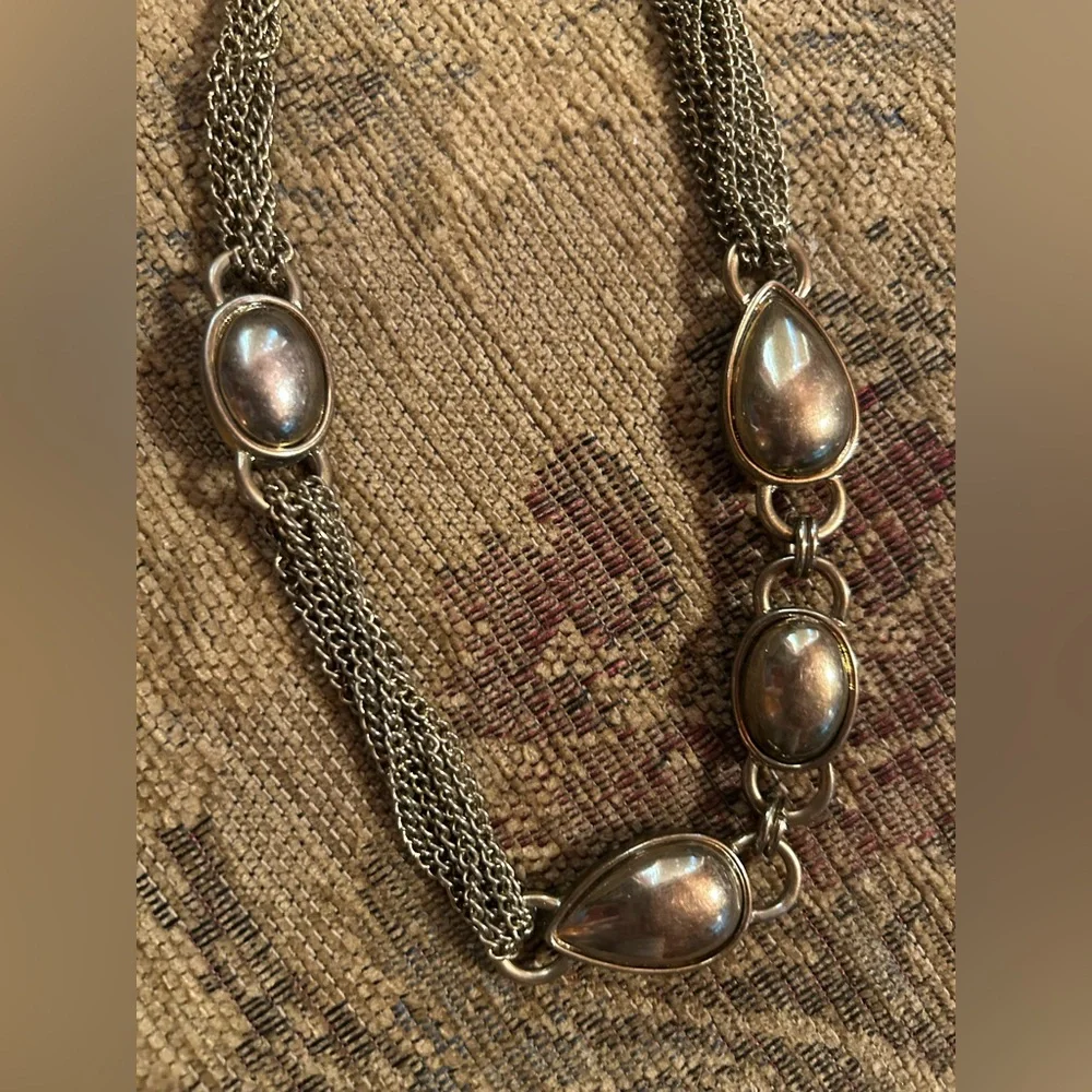 NWT Anne Klein Mixed Metal Chain Belt with medallion accents S/M